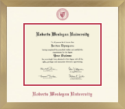 Roberts Wesleyan diploma frame - Icon in Chardonnay
