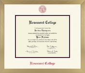 Rosemont College diploma frame - Icon in Chardonnay