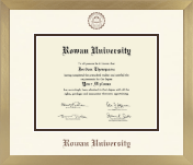 Rowan University diploma frame - Icon in Chardonnay