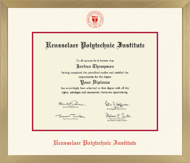 Rensselaer Polytechnic Institute diploma frame - Icon in Chardonnay