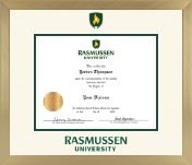 Rasmussen University diploma frame - Icon in Chardonnay