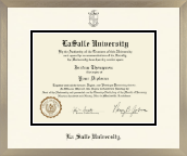 La Salle University diploma frame - Icon in Light Champagne