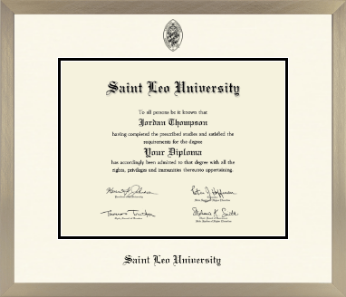 Saint Leo University diploma frame - Icon in Light Champagne