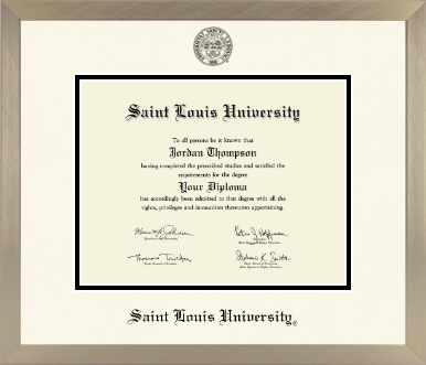 Saint Louis University diploma frame - Icon in Light Champagne