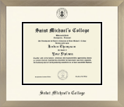 Saint Michael's College diploma frame - Icon in Light Champagne