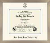 San Jose State University diploma frame - Icon in Light Champagne