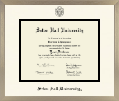 Seton Hall University diploma frame - Icon in Light Champagne