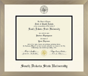 South Dakota State University diploma frame - Icon in Light Champagne
