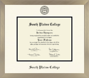 South Plains College diploma frame - Icon in Light Champagne