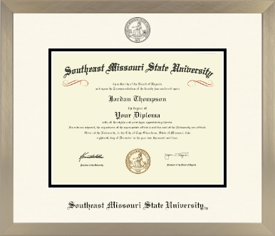 Southeast Missouri State University diploma frame - Icon in Light Champagne