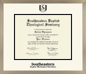 Southeastern Baptist Theological Seminary diploma frame - Icon in Light Champagne
