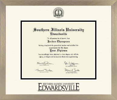 Southern Illinois University at Edwardsville diploma frame - Icon in Light Champagne