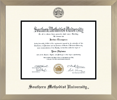 Southern Methodist University diploma frame - Icon in Light Champagne