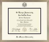 St. Mary's University diploma frame - Icon in Light Champagne