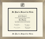 St. Paul's School For Girls diploma frame - Icon in Light Champagne