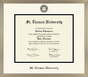 St. Thomas University diploma frame - Icon in Light Champagne