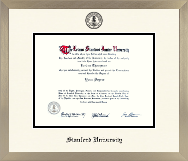 Stanford University diploma frame - Icon in Light Champagne