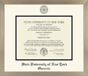State University of New York - Oneonta diploma frame - Icon in Light Champagne