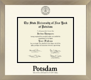 State University of New York at Potsdam diploma frame - Icon in Light Champagne