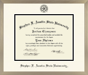 Stephen F. Austin State University diploma frame - Icon in Light Champagne