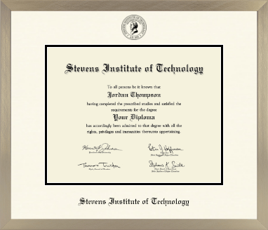 Stevens Institute of Technology diploma frame - Icon in Light Champagne