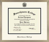 Swarthmore College diploma frame - Icon in Light Champagne