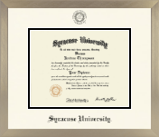 Syracuse University diploma frame - Icon in Light Champagne
