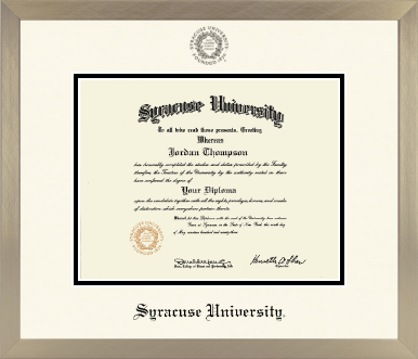 Syracuse University diploma frame - Icon in Light Champagne