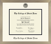 The College of Saint Rose diploma frame - Icon in Light Champagne