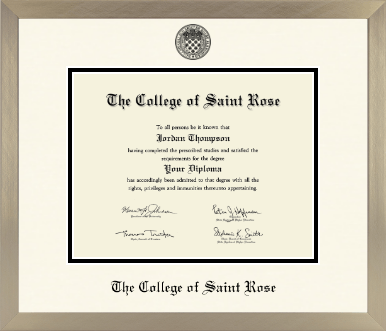 The College of Saint Rose diploma frame - Icon in Light Champagne
