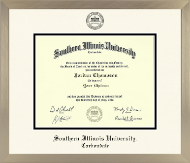Southern Illinois University Carbondale diploma frame - Icon in Light Champagne