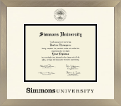 Simmons University diploma frame - Icon in Light Champagne