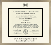 SUNY Downstate Medical Center diploma frame - Icon in Light Champagne
