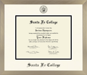 Santa Fe College diploma frame - Icon in Light Champagne