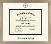 Springfield College diploma frame - Icon in Light Champagne