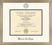 Siena College diploma frame - Icon in Light Champagne