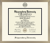 Shippensburg University diploma frame - Icon in Light Champagne