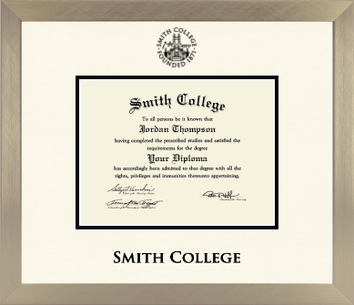 Smith College diploma frame - Icon in Light Champagne
