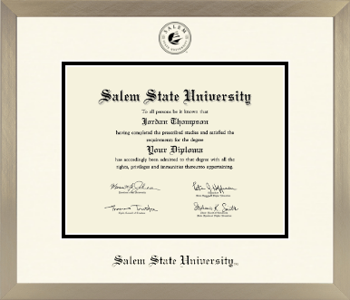Salem State University diploma frame - Icon in Light Champagne