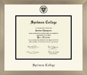 Spelman College diploma frame - Icon in Light Champagne