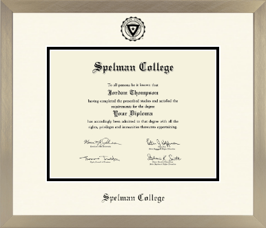 Spelman College diploma frame - Icon in Light Champagne