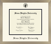 Siena Heights University diploma frame - Icon in Light Champagne
