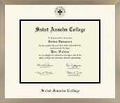 Saint Anselm College diploma frame - Icon in Light Champagne