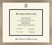 St. Catherine University diploma frame - Icon in Light Champagne