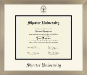 Shorter University diploma frame - Icon in Light Champagne