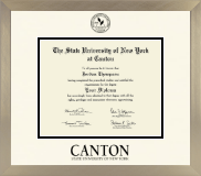 State University of New York at Canton diploma frame - Icon in Light Champagne
