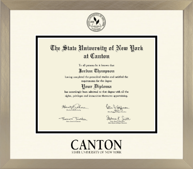 State University of New York at Canton diploma frame - Icon in Light Champagne