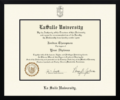 La Salle University diploma frame - Icon in Gotham