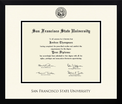 San Francisco State University diploma frame - Icon in Gotham