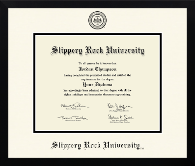 Slippery Rock University diploma frame - Icon in Gotham
